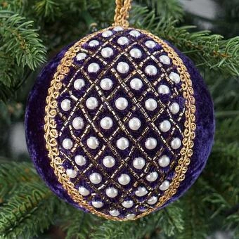 Ёлочная игрушка Pearls Ball Purple 10 cm