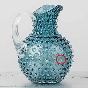 Кувшин Pitcher Hobnail Mineral Blue Grey Large discount1 - ракурс 2