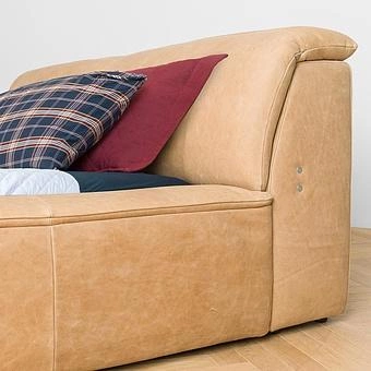Двуспальная кровать-реклайнер Toro Motion Bed US King натуральная кожа Freehand Waxed Nutmeg - ракурс 5