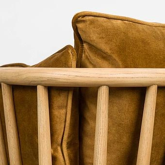 Кресло Maldives Chair, Bleached Oak ткань Autumn Brown Light - ракурс 7