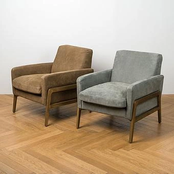 Кресло Cupertino Chair RM натуральная кожа Sand Nubuck - ракурс 18