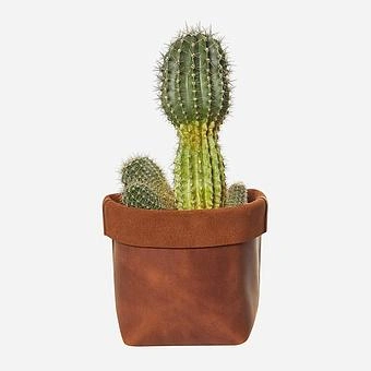 Корзина для хранения Leather Storage Basket Small натуральная кожа Caramel - ракурс 3
