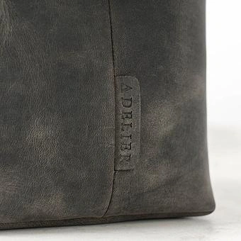 Корзина для хранения Leather Storage Basket Small натуральная кожа Smoky - ракурс 3