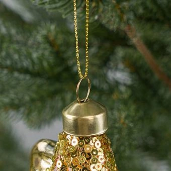 Ёлочная игрушка Star Shaped Ball Gold 11 cm - ракурс 3