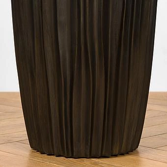 Кашпо Effectory Metal Tall Pot Wave Black Bronze Small - ракурс 4