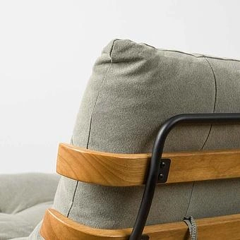 Кресло Capri Armchair, Black Matt Metal RM лён Olive Linen - ракурс 10