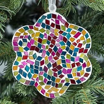 Ёлочная игрушка Multi-Colored Flower Pendant 11 cm - ракурс 2