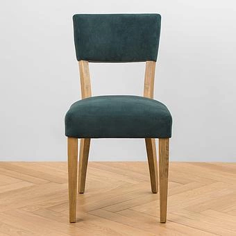 Стул Mami Dining Chair, Oak Brown полиэстер Maldives Blue - ракурс 2