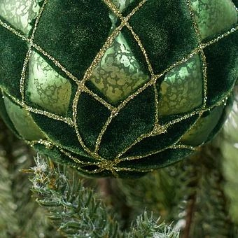 Ёлочная игрушка Velvet Cells Ball Green 10 cm - ракурс 4