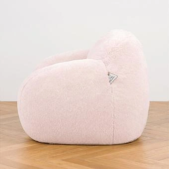 Кресло Baby Snug Chair искусственный мех Big Bear Pink - ракурс 3