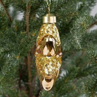 Ёлочная игрушка Star Shaped Ball Gold 11 cm - ракурс 2