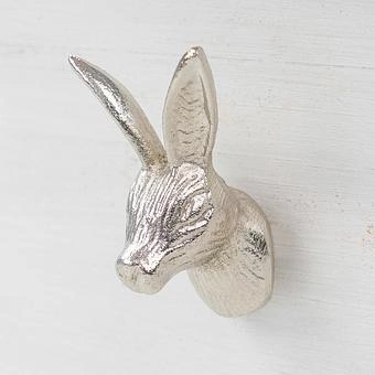 Мебельная ручка Silver Striped Bunny Metal Knob
