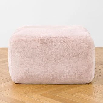 Пуфик Alaska Rectangular Pouf Small искусственный мех Mongolia Cream - ракурс 3