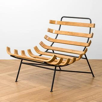 Кресло Capri Armchair, Black Matt Metal RM лён Olive Linen - ракурс 12
