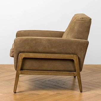 Кресло Cupertino Chair RM натуральная кожа Sand Nubuck - ракурс 3