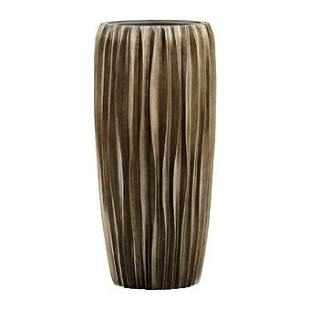 Кашпо Effectory Metal Tall Pot Wave Black Bronze Small