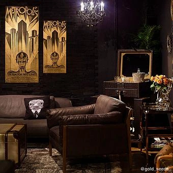 Барный шкаф-сундук Voyage Chest Sideboard RM натуральная кожа Antique Crocodile - ракурс 9
