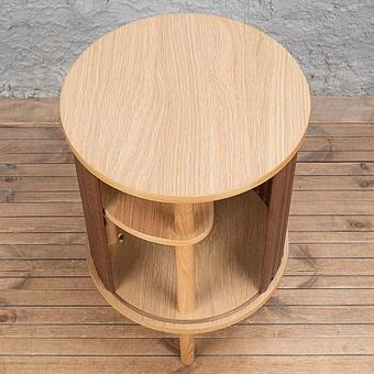 Прикроватный столик Audacious Side Table Without USB, Oak экокожа Hazelnut Faux Leather - ракурс 5