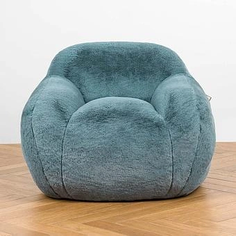 Кресло Baby Snug Chair искусственный мех Sheepfur Blue - ракурс 2