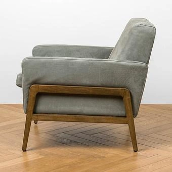Кресло Cupertino Chair RM натуральная кожа Anthracite Nubuck