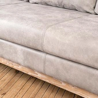 Трёхместный диван Patrick 3 Seater, Oak Sandwashed натуральная кожа Pale Grey - ракурс 10