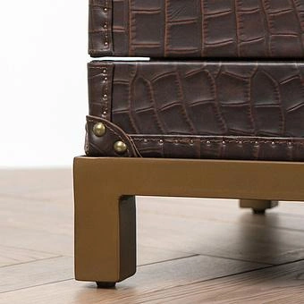 Барный шкаф-сундук Voyage Chest Sideboard RM натуральная кожа Antique Crocodile - ракурс 7
