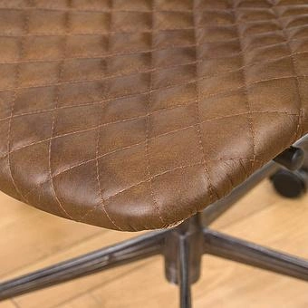 Кресло Ufficio Milano Armchair, Red Brown Wood D натуральная кожа Mocha - ракурс 10
