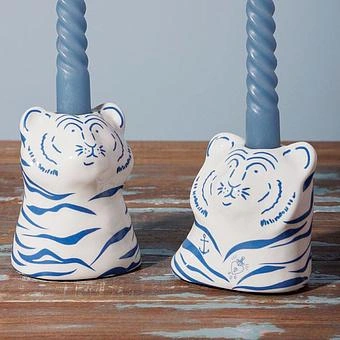 Набор из 2-х подсвечников Set Of 2 Candlestick Tigers - ракурс 5