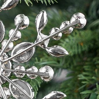 Ёлочная игрушка Silver Blue Stones Snowflake Silver 15 cm - ракурс 5