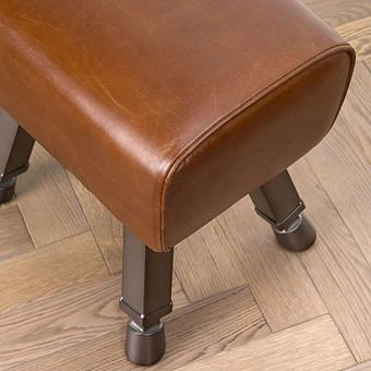 Табурет Jockey Stool A натуральная кожа Vector Dark Brown - ракурс 5