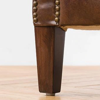 Кресло Parlament Armchair, Red Brown Wood D натуральная кожа Vintage Brown - ракурс 14