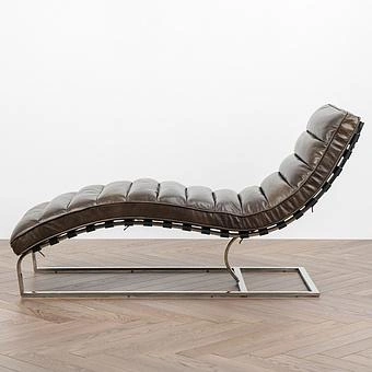 Шезлонг Toledo Lounge Chair RM натуральная кожа Antique Master - ракурс 3