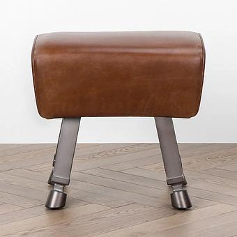 Табурет Jockey Stool A натуральная кожа Vector Dark Brown - ракурс 2
