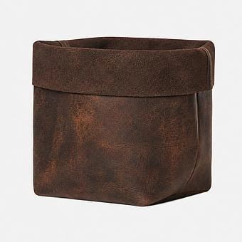 Корзина для хранения Leather Storage Basket Small натуральная кожа Choko