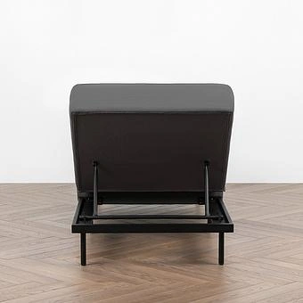 Садовый шезлонг-лежак Chic Lounger, Black акриловая ткань Anthracite Carbon - ракурс 5
