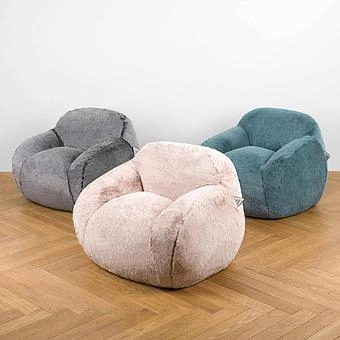 Кресло Baby Snug Chair искусственный мех Big Bear Pink - ракурс 9