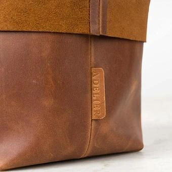 Корзина для хранения Leather Storage Basket Small натуральная кожа Caramel - ракурс 3