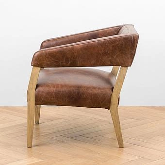 Стул Milano Chair натуральная кожа British Green - ракурс 3