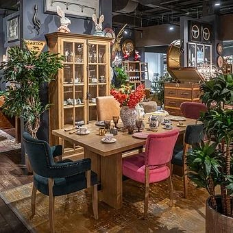 Стул Newport Dining Chair, Oak Brown полиэстер Maldives Blue - ракурс 14