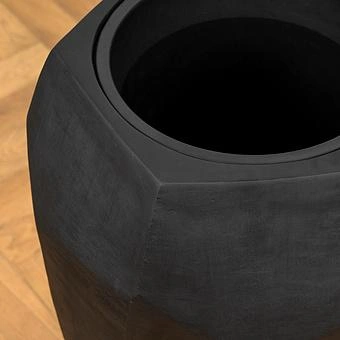 Кашпо Effectory Anthra Polyhedron Tall Pot Anthracite Small