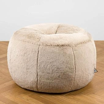 Пуфик Alaska Donut Pouf искусственный мех Big Bear Pewter - ракурс 2