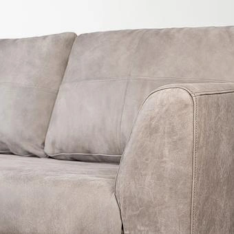 Трёхместный диван Patrick 3 Seater, Oak Sandwashed натуральная кожа Pale Grey - ракурс 8