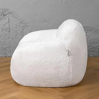 Кресло Snuggy Chair искусственный мех Big Bear White - ракурс 3