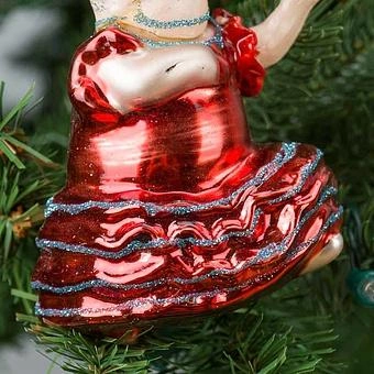 Ёлочная игрушка Glass Hanger Dancing Pig 10 cm - ракурс 4