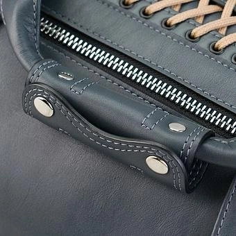 Спортивная сумка Sport Bag Model 38 натуральная кожа Blue Opaco - ракурс 8