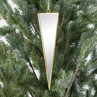 Новогодняя подвеска Triangular Mirror Pendant 20 cm