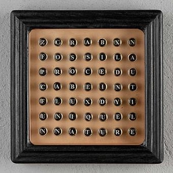Настенное украшение Wooden Alphabet Frame Underwood - ракурс 2