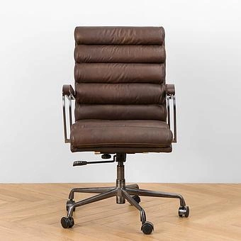Кресло Ufficio Torino Armchair, Red Brown Wood D натуральная кожа Mars - ракурс 3