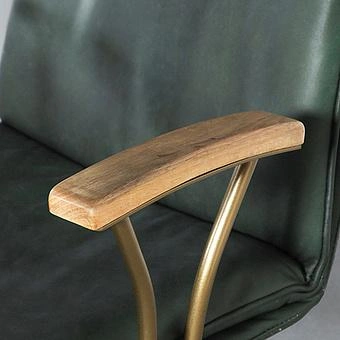 Кресло Ufficio Siena Armchair D натуральная кожа Antique Slate - ракурс 5