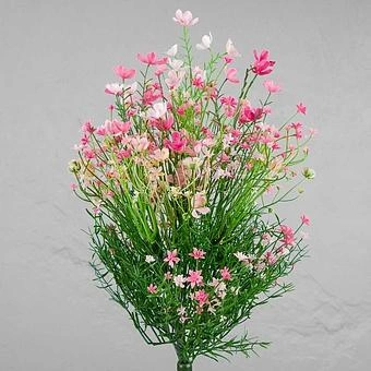 Искусственное растение Flowering Field Bush Soft Pink 35 cm